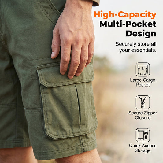 🩳【Get 50% off your second item】🏕️Men's Outdoor Cargo Shorts – Multi-Pocket & Breathable