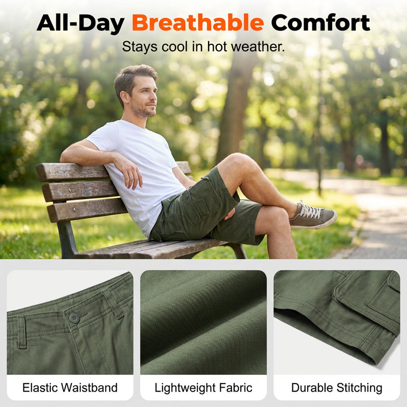 🩳【Get 50% off your second item】🏕️Men's Outdoor Cargo Shorts – Multi-Pocket & Breathable
